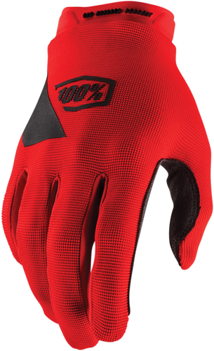 100% Ridecamp Gloves - Red - Medium 10011-00021
