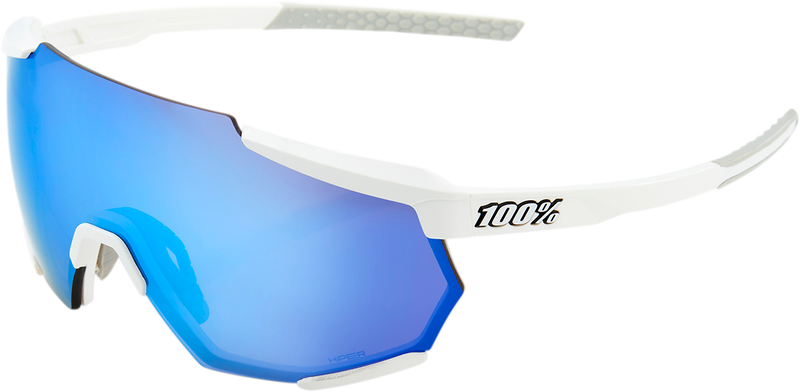Load image into Gallery viewer, 100% Racetrap Sunglasses - Matte White - Blue Mirror Lens 61037-000-75

