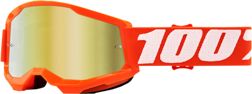 100% Youth Strata 2 Goggles - Orange - Gold Mirror 50032-00005