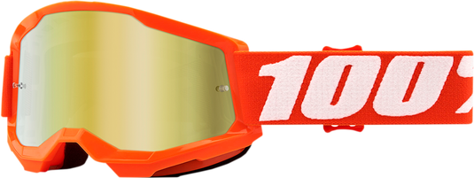 100% Youth Strata 2 Goggles - Orange - Gold Mirror 50032-00005
