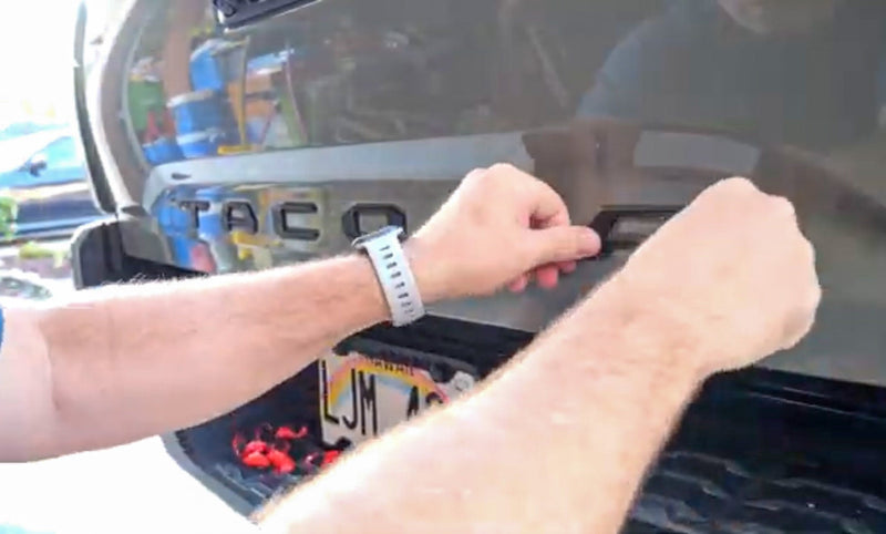 Load image into Gallery viewer, Toyota Tacoma Tailgate Insert Letters 3D Stars and Stripes - Adhesive-Backed (for Tacoma years 2016-2023)
