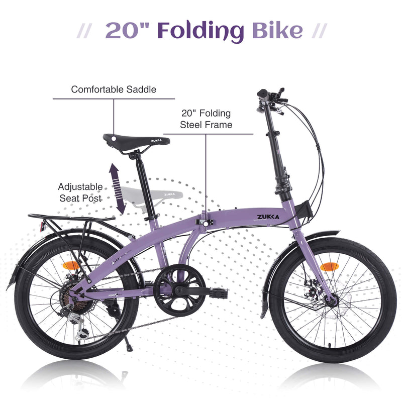 Load image into Gallery viewer, Zukka Crossroll Folding Bike - 20&quot;
