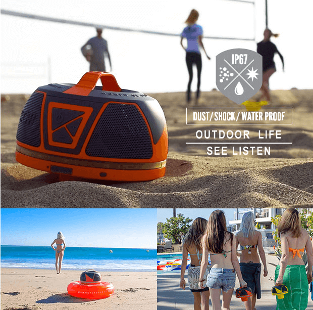 Load image into Gallery viewer, WOW Sports WOW-SOUND Floating Waterproof Stereo Bluetooth Speaker
