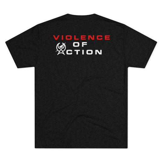 Charcoal Black Men's Violence Of Action Tri-Blend Tee
