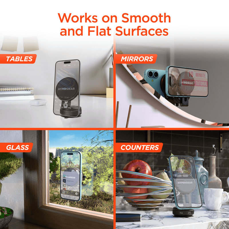 Load image into Gallery viewer, HyperGear Mag Vac Magnetic Phone Mount with Vacuum Suction Cup Base
