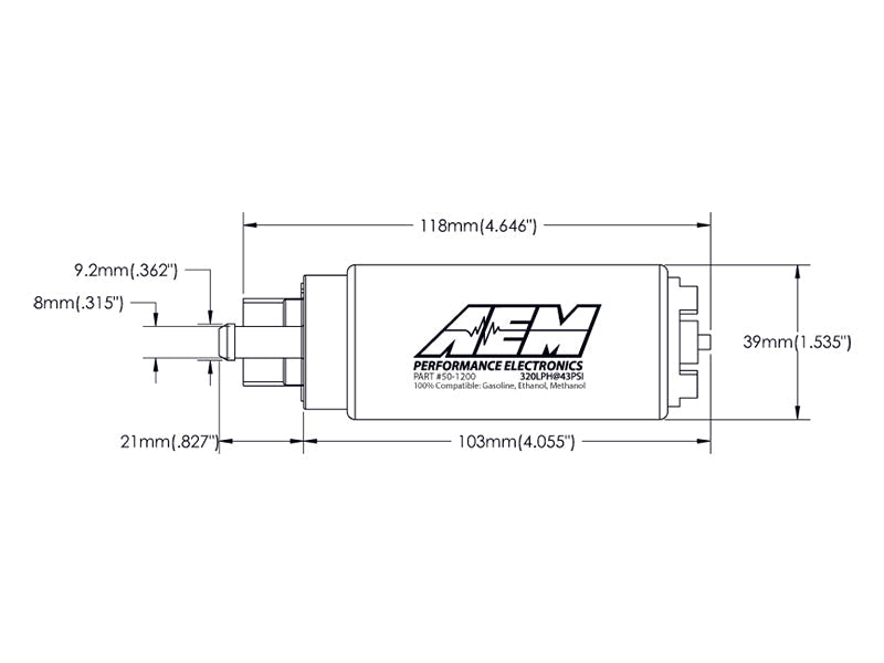 Load image into Gallery viewer, AEM Electronics Ethanol &amp; Methanol Capable High Flow In-Tank Fuel Pump
