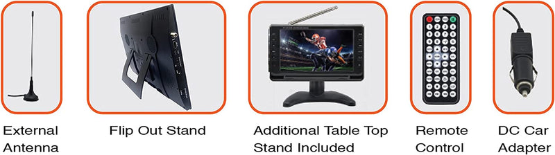 Load image into Gallery viewer, Naxa Portable 14.1" 12 Volt ACDC TV and Digital Multimedia Player
