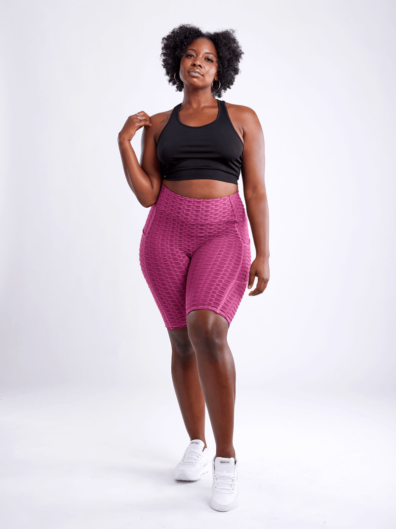 Load image into Gallery viewer, JupiterGear High-Waisted Scrunch Yoga Shorts with Hip Pockets
