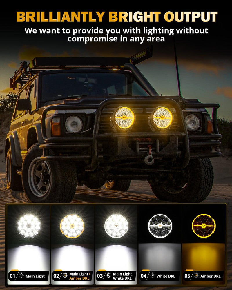 Load image into Gallery viewer, RAY-L Series 7/9 Inch Dual DRL Offroad LED Driving Lights
