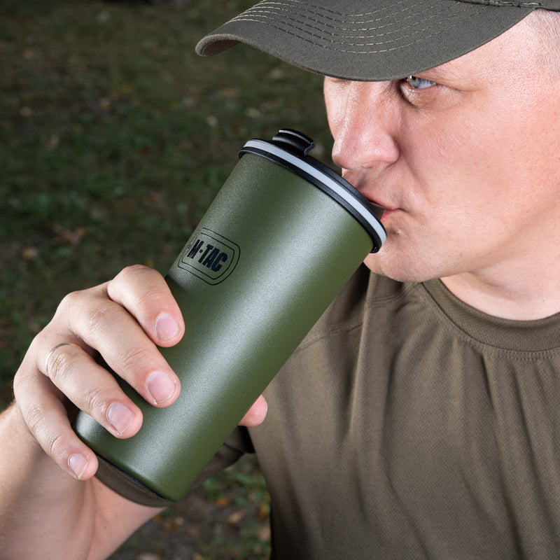 Load image into Gallery viewer, M‑Tac Thermal Mug 15 oz with Lid
