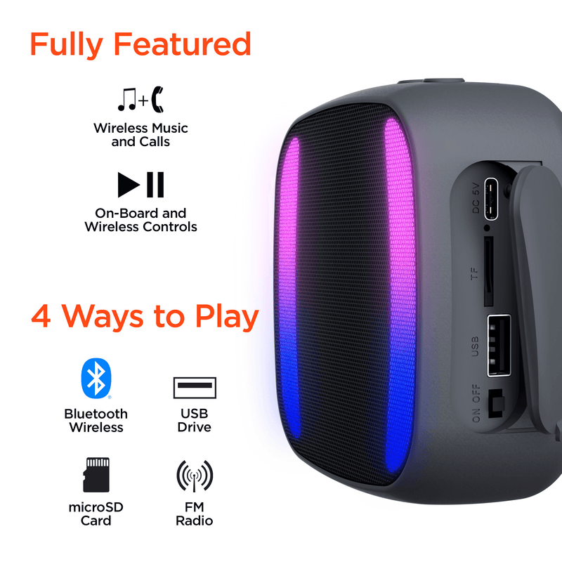 Load image into Gallery viewer, HyperGear Spin Cycle LED Wireless Bike Speaker
