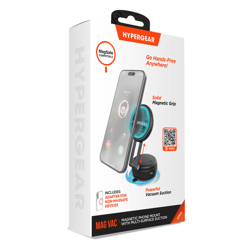 Load image into Gallery viewer, HyperGear Mag Vac Magnetic Phone Mount with Vacuum Suction Cup Base
