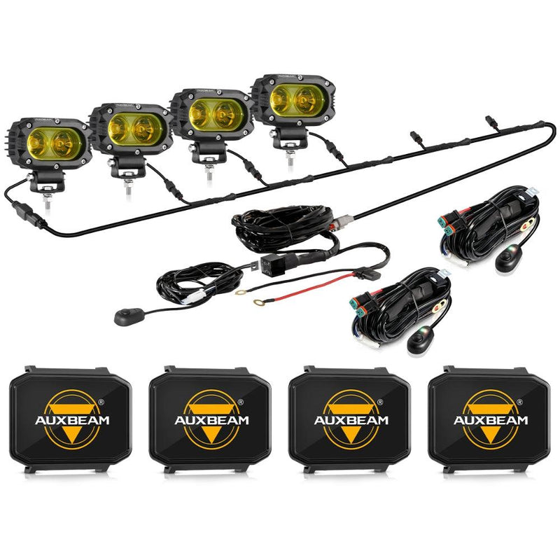 Load image into Gallery viewer, R4 Series | 4 Inch 60W LED Pods Light Flood Beam Amber Light
