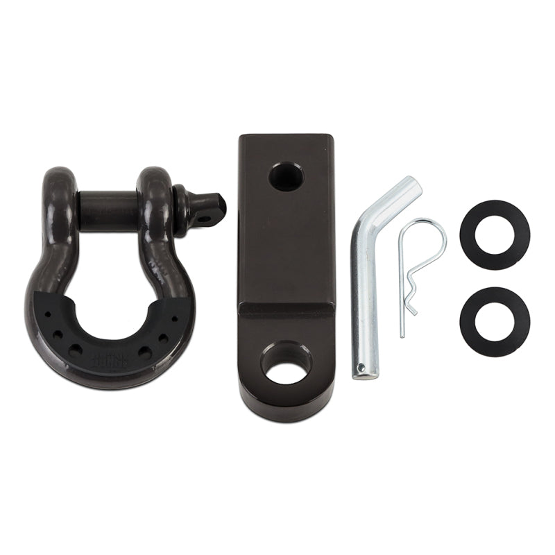 Load image into Gallery viewer, Borne Off-Road Borne Hitch Receiver and Shackle Set Black
