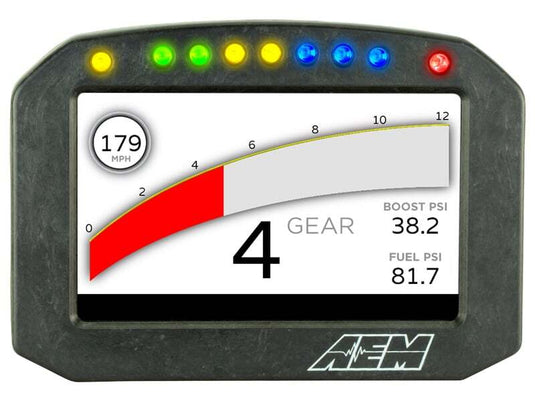 AEM CD-5G Carbon Flush Digital Dash Display w/ Internal 20Hz GPS & Antenna 30-5602F