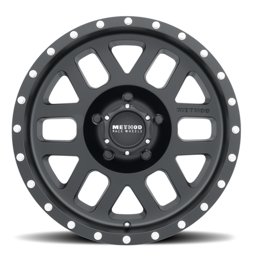 Method MR306 Mesh 17x8.5 0mm Offset 5x4.5 83mm CB Matte Black Wheel