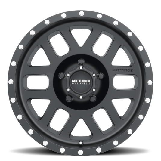 Method MR306 Mesh 17x8.5 0mm Offset 5x4.5 83mm CB Matte Black Wheel