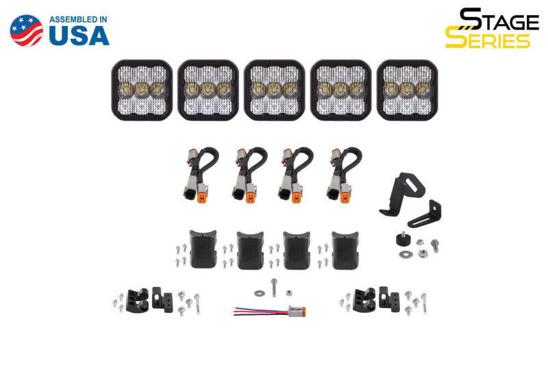 Load image into Gallery viewer, Diode Dynamics SS5 Pro Universal CrossLink 5-Pod Lightbar - White Driving
