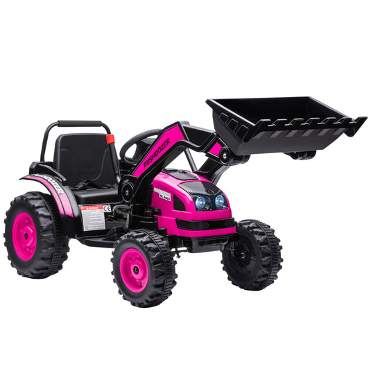 Excavator 6V Battery Tractor with Music and Headlight for Kids' Riding Fun