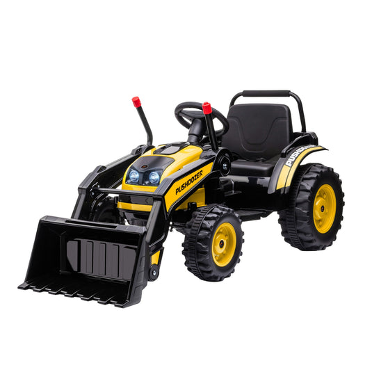 Excavator 6V Battery Tractor with Music and Headlight for Kids' Riding Fun