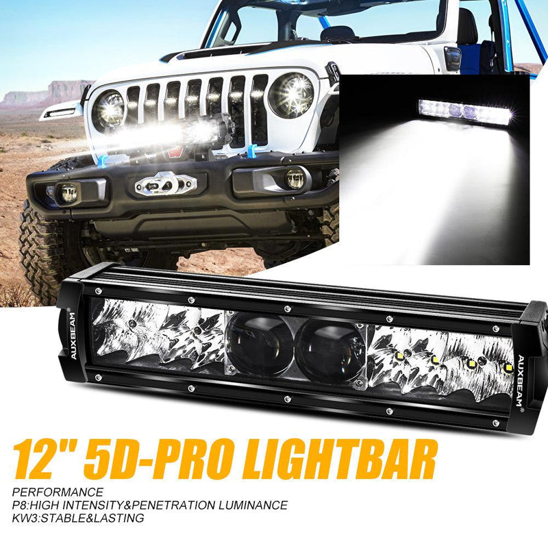 Load image into Gallery viewer, AR-800 RGB Switch Panel with APP+12 Inch 5D-PRO LED Light Bar, Toggle/ Momentary/ Pulsed Mode Supported
