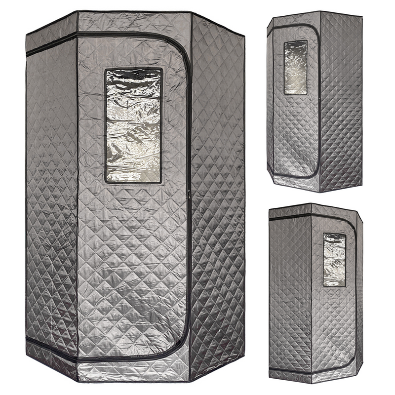 Load image into Gallery viewer, Blisspod Portable Personal Full Body 60 Min Rapid Steam Sauna | Pentagonal | Grey | Powerful 1600 Watts | 3.6L Stronger Steamer | 90X90X190cm
