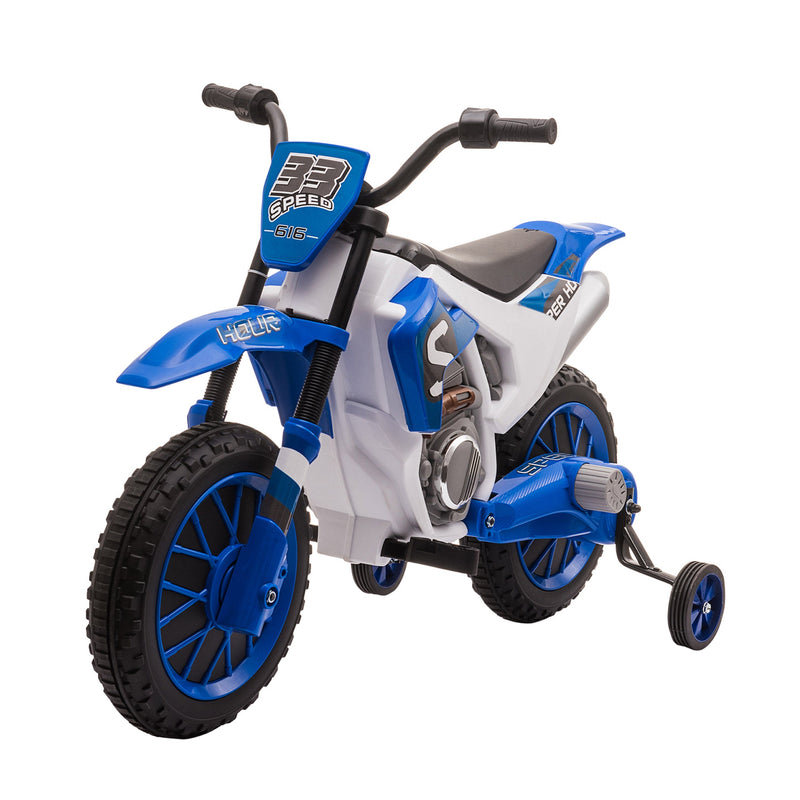 Load image into Gallery viewer, 12V Rechargeable Dirt Bike Toy with Training Wheels - Perfect for Little Riders!
