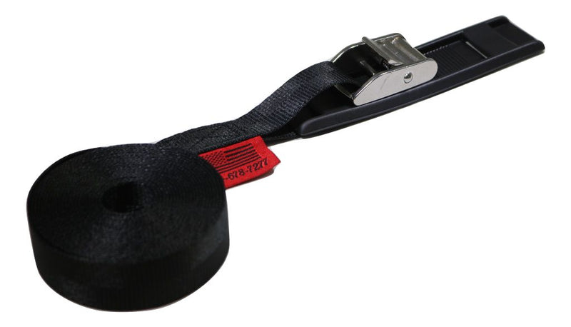 Load image into Gallery viewer, 1&quot; x 12 Ft Kayak or Paddle Board Roof Rack Tie Down Straps, Stainless Cam Buckle 2 PACK | C112KBK
