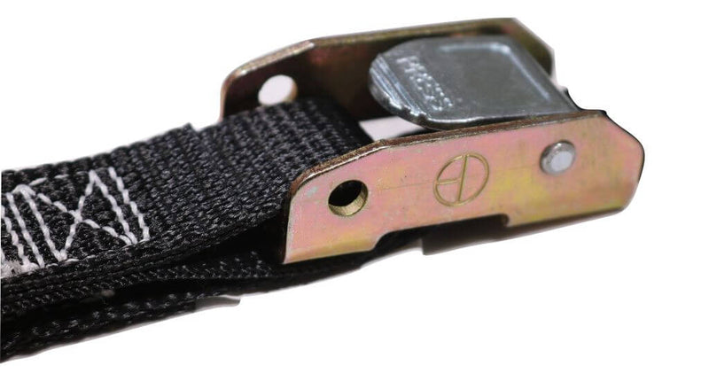 Load image into Gallery viewer, 1&quot; x 20 ft Heavy Duty Cam Buckle Tie Down Strap w/ Vinyl S Hooks | C120VS-BK
