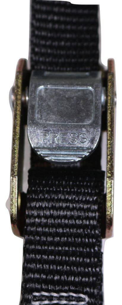 Load image into Gallery viewer, 1&quot; x 20 ft Heavy Duty Cam Buckle Tie Down Strap w/ Vinyl S Hooks | C120VS-BK
