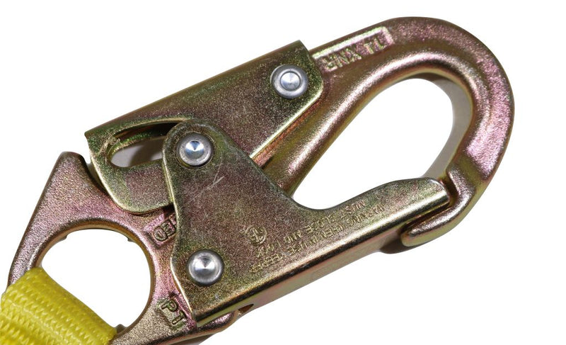 Load image into Gallery viewer, 1&quot; x 6 Ft Shock-Absorbing Nylon Web Lanyard w/ Double-Locking Snap Hooks | 96516
