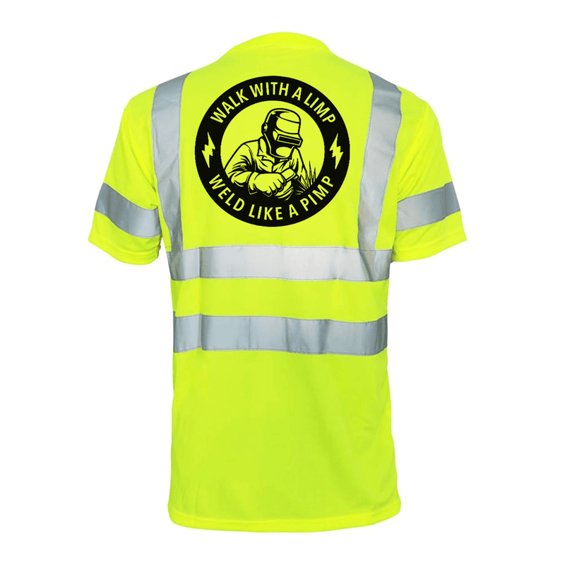 Load image into Gallery viewer, Weld Like a Pimp - Reflective Safety T-Shirt
