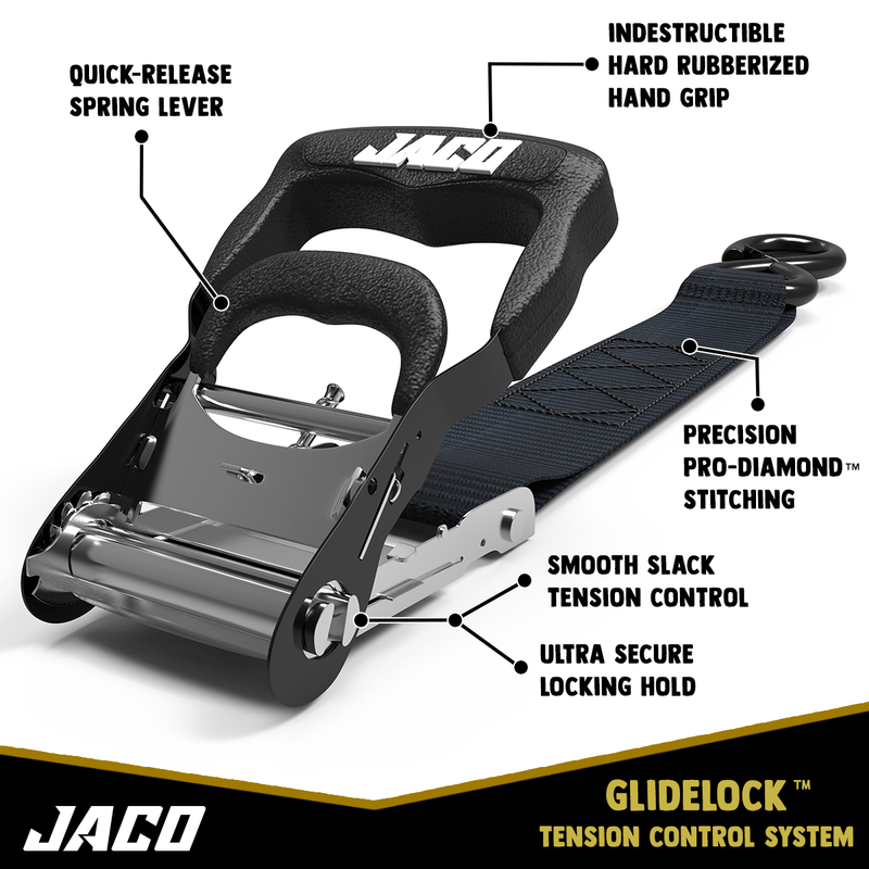 Load image into Gallery viewer, Heavy Duty Ratchet Tie Down Straps with Soft Loops (1.6&quot; x 8 ft) | AAR Certified Break Strength (5,208 lbs)
