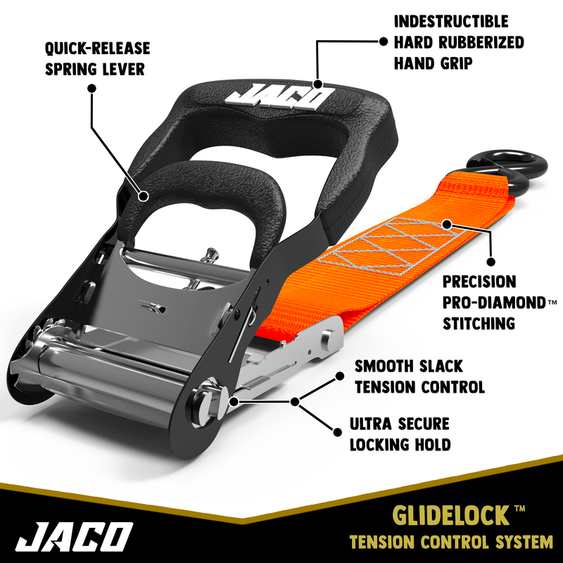 Load image into Gallery viewer, Heavy Duty Ratchet Tie Down Straps with Soft Loops (1.6&quot; x 8 ft) | AAR Certified Break Strength (5,208 lbs)
