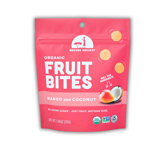 Organic Fruit Bites: Mango & Coconut