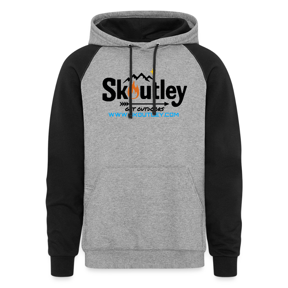 Colorblock Hoodie - heather gray/black