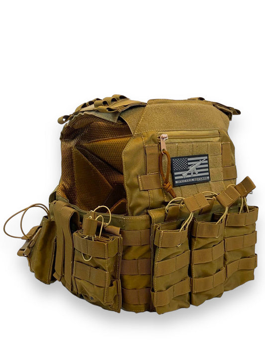 10 pcs Full Assault Package Vest Plate Carrier – MOLLE System, Multicam® Nylon