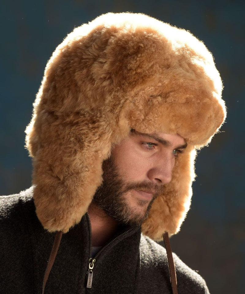 Load image into Gallery viewer, 100% Baby Alpaca  RCMP Fur Hat With Earflaps Chullo
