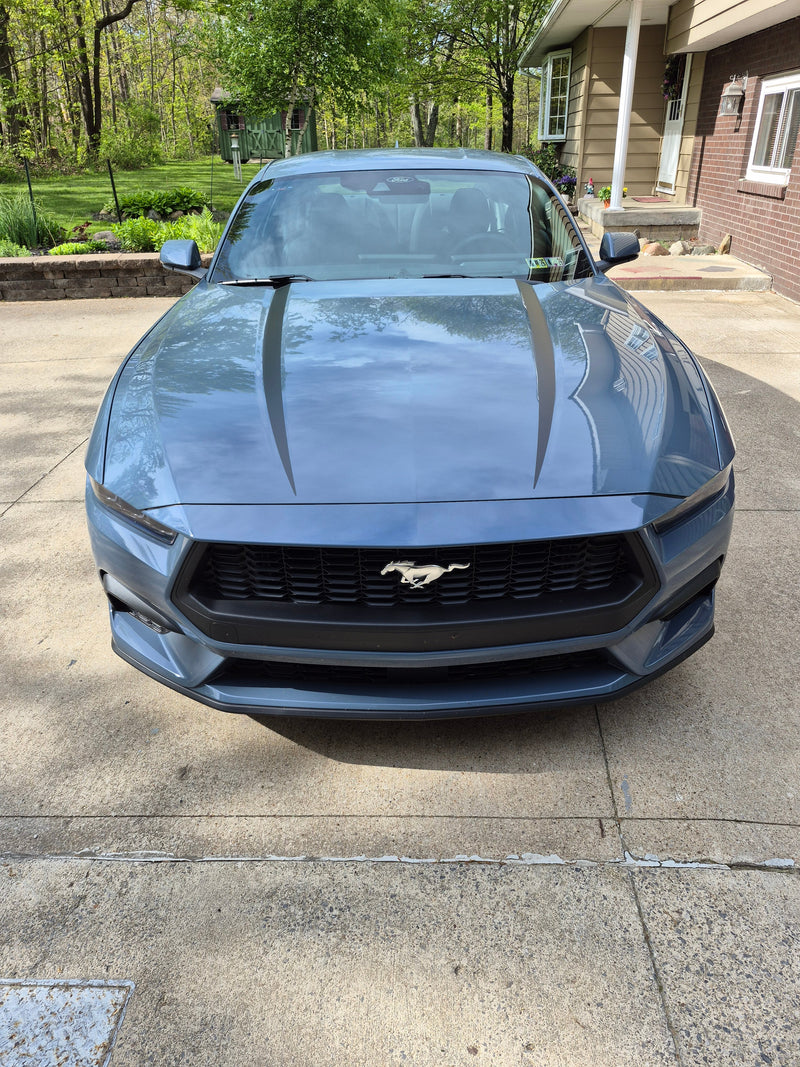 Load image into Gallery viewer, Hood Spear Decals for the 2024 Ford Mustang GT
