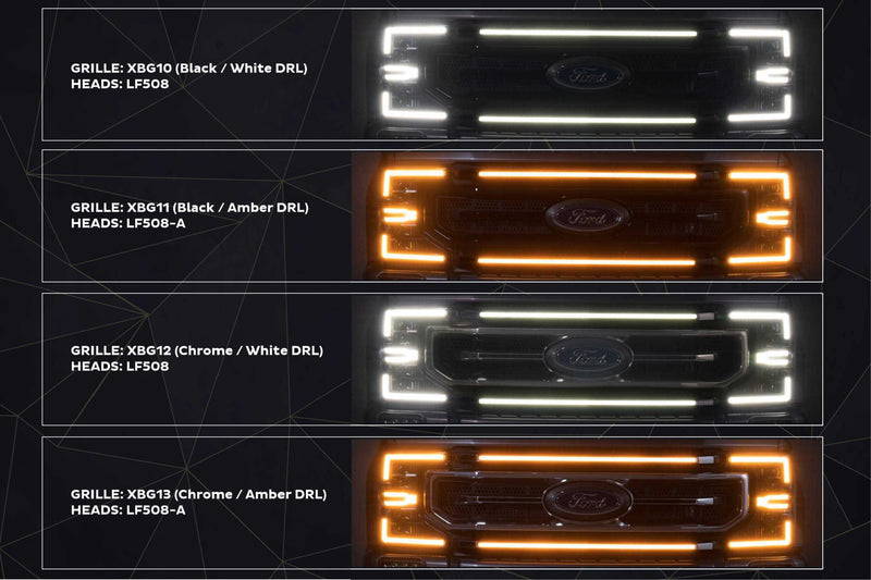 Load image into Gallery viewer, XBG LED Grille: Ford Super Duty (20-22 / Black / Amber DRL)
