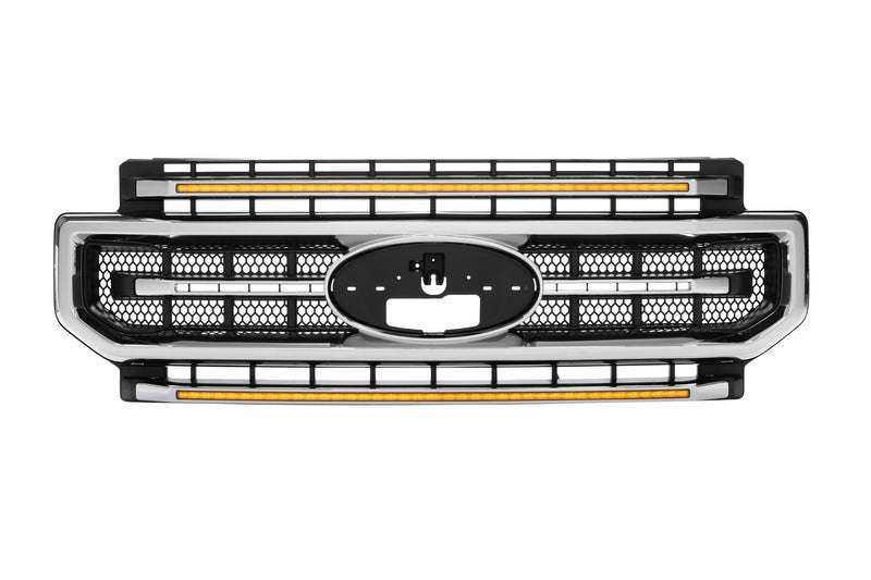 Load image into Gallery viewer, XBG LED Grille: Ford Super Duty (20-22 / Chrome / Amber DRL)
