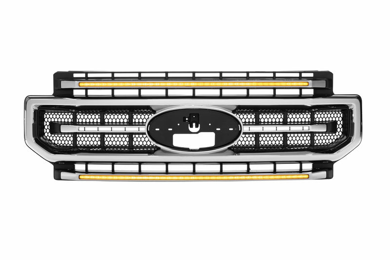 Load image into Gallery viewer, XBG LED Grille: Ford Super Duty (20-22 / Chrome / Amber DRL)
