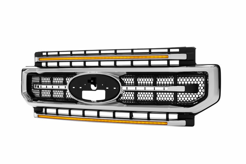 Load image into Gallery viewer, XBG LED Grille: Ford Super Duty (20-22 / Chrome / Amber DRL)
