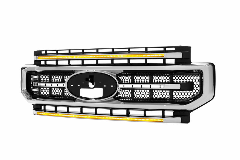 Load image into Gallery viewer, XBG LED Grille: Ford Super Duty (20-22 / Chrome / Amber DRL)
