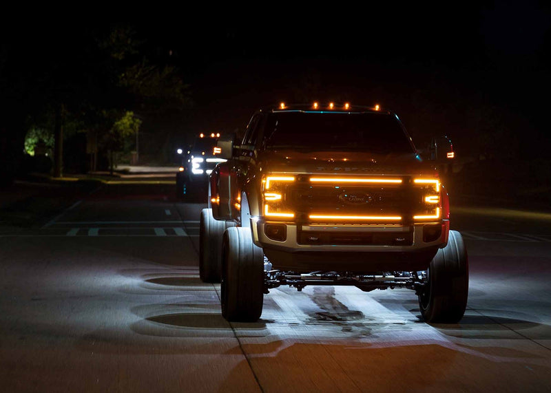 Load image into Gallery viewer, XBG LED Grille: Ford Super Duty (20-22 / Chrome / Amber DRL)
