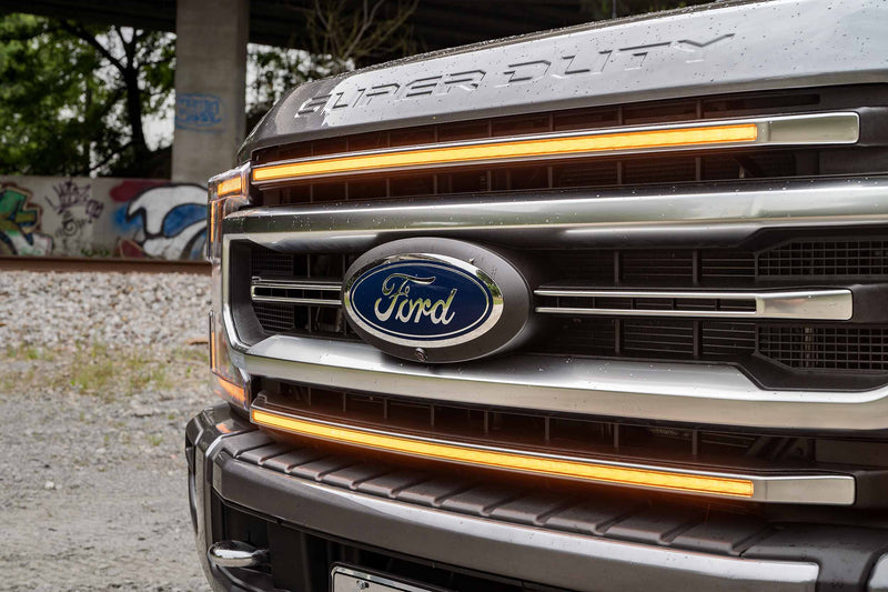 Load image into Gallery viewer, XBG LED Grille: Ford Super Duty (20-22 / Chrome / Amber DRL)
