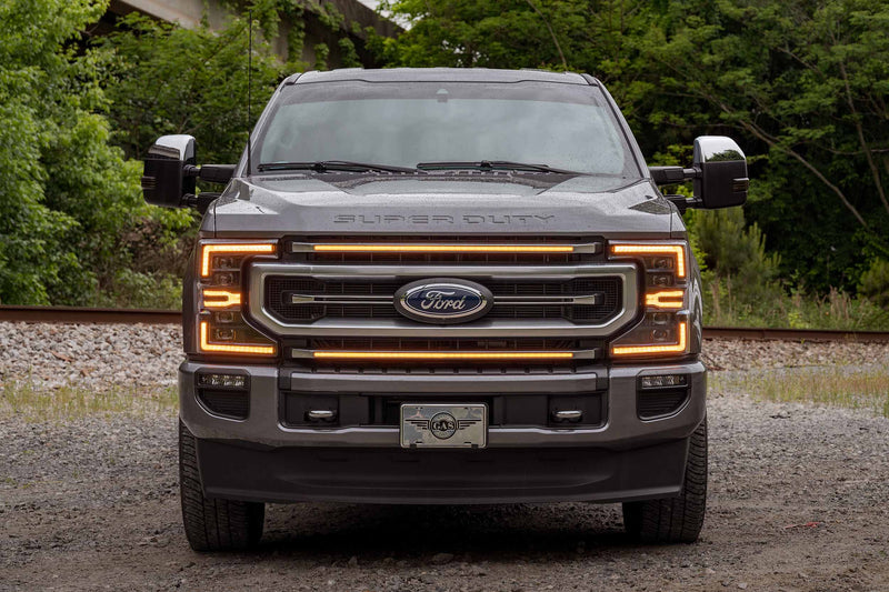 Load image into Gallery viewer, XBG LED Grille: Ford Super Duty (20-22 / Chrome / Amber DRL)
