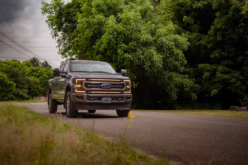 Load image into Gallery viewer, XBG LED Grille: Ford Super Duty (20-22 / Chrome / Amber DRL)

