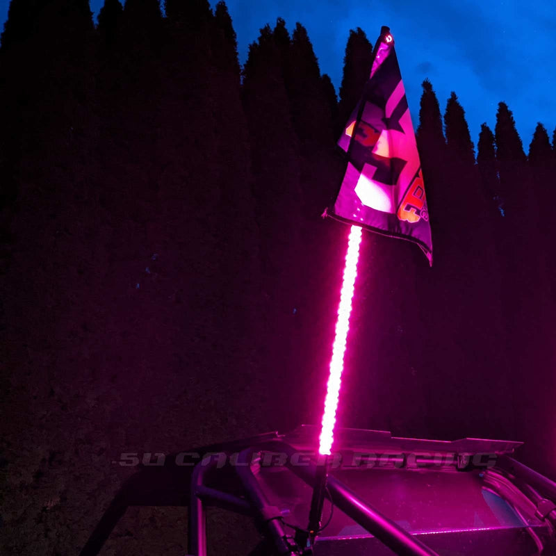 Load image into Gallery viewer, Single 50 Cal LED Lighted Whip with Bluetooth App Control
