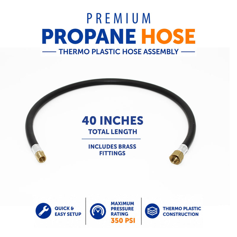 Load image into Gallery viewer, Flame King Thermo Plastic Hose Assembly for LP and Natural Gas, 40 Inch, 3/8 Inch
